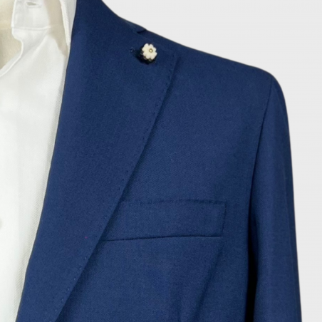Blazer Blu misto lana - slim fit