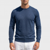 Pullover girocollo extrafine lino e cotone