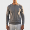 Pullover girocollo extrafine lino e cotone
