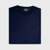 Pullover girocollo extrafine lino e cotone