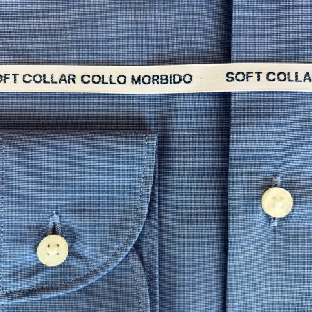 Camicia microdisegno collo francese - slim fit