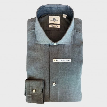 Camicia cotton stretch collo francese - slim fit