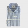 Camicia a righe slim fit  - collo francese