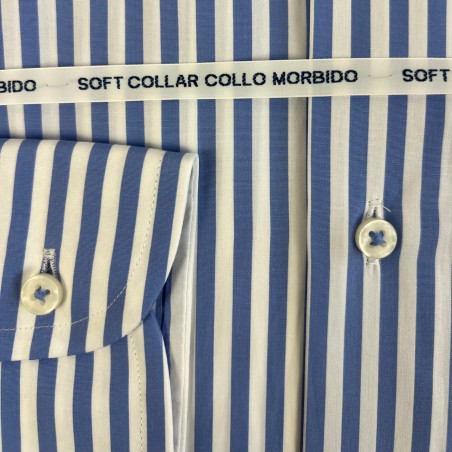 Camicia a righe slim fit  - collo francese