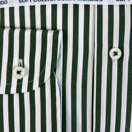 Camicia a righe slim fit  - collo francese