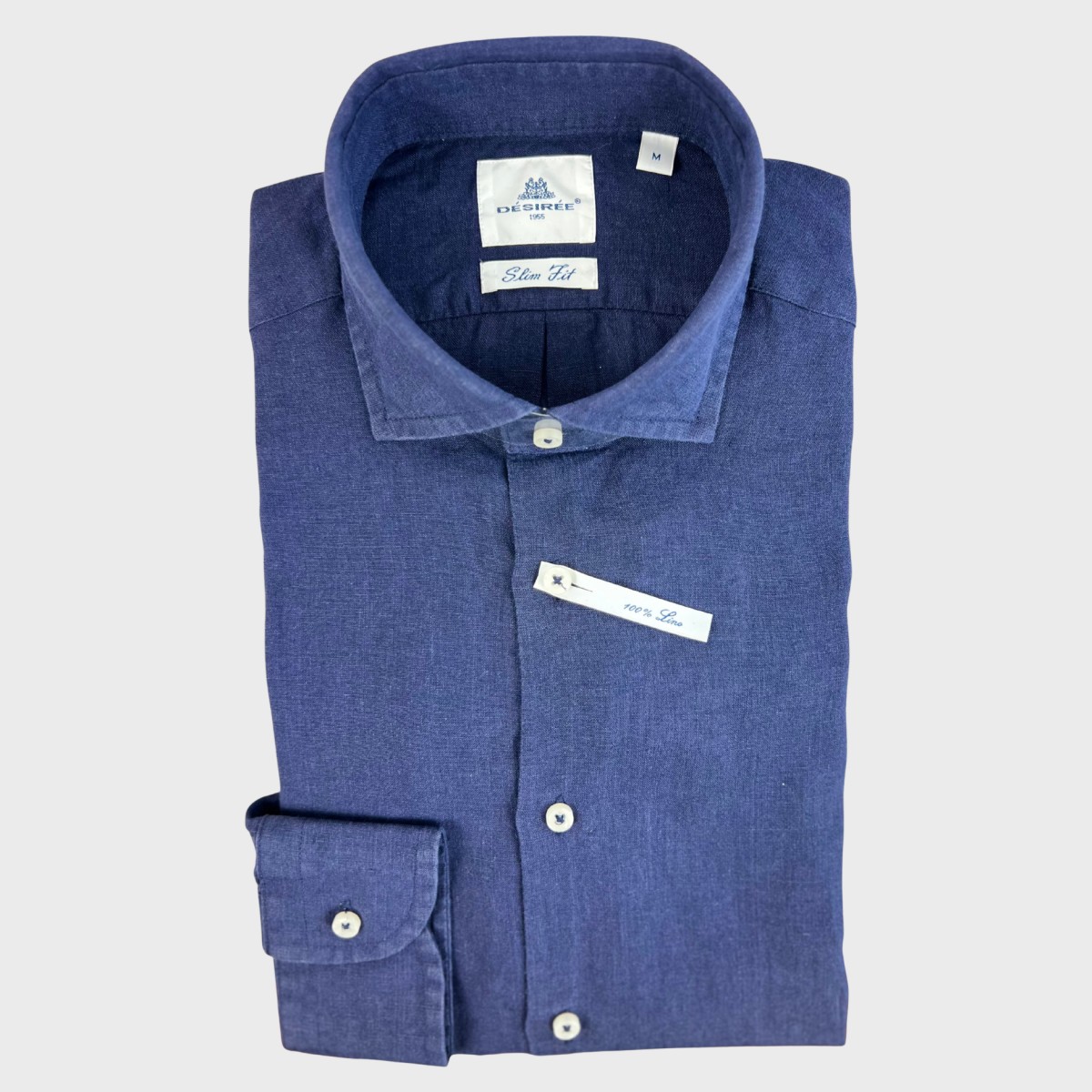 Camicia in puro lino slim fit