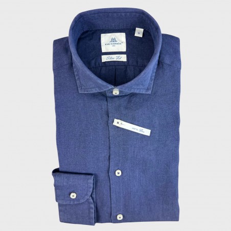 Camicia in puro lino slim fit
