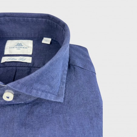 Camicia in puro lino slim fit