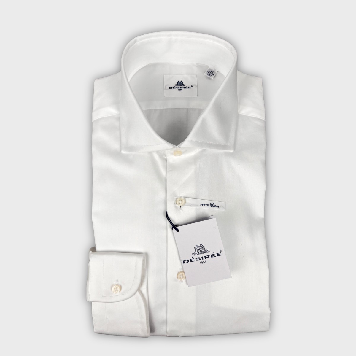 Camicia bianca - regualr fit - collo francese