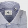 Camicia microrighe - regular fit - collo francese