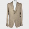 Abito monopetto gessato in puro lino - slim fit