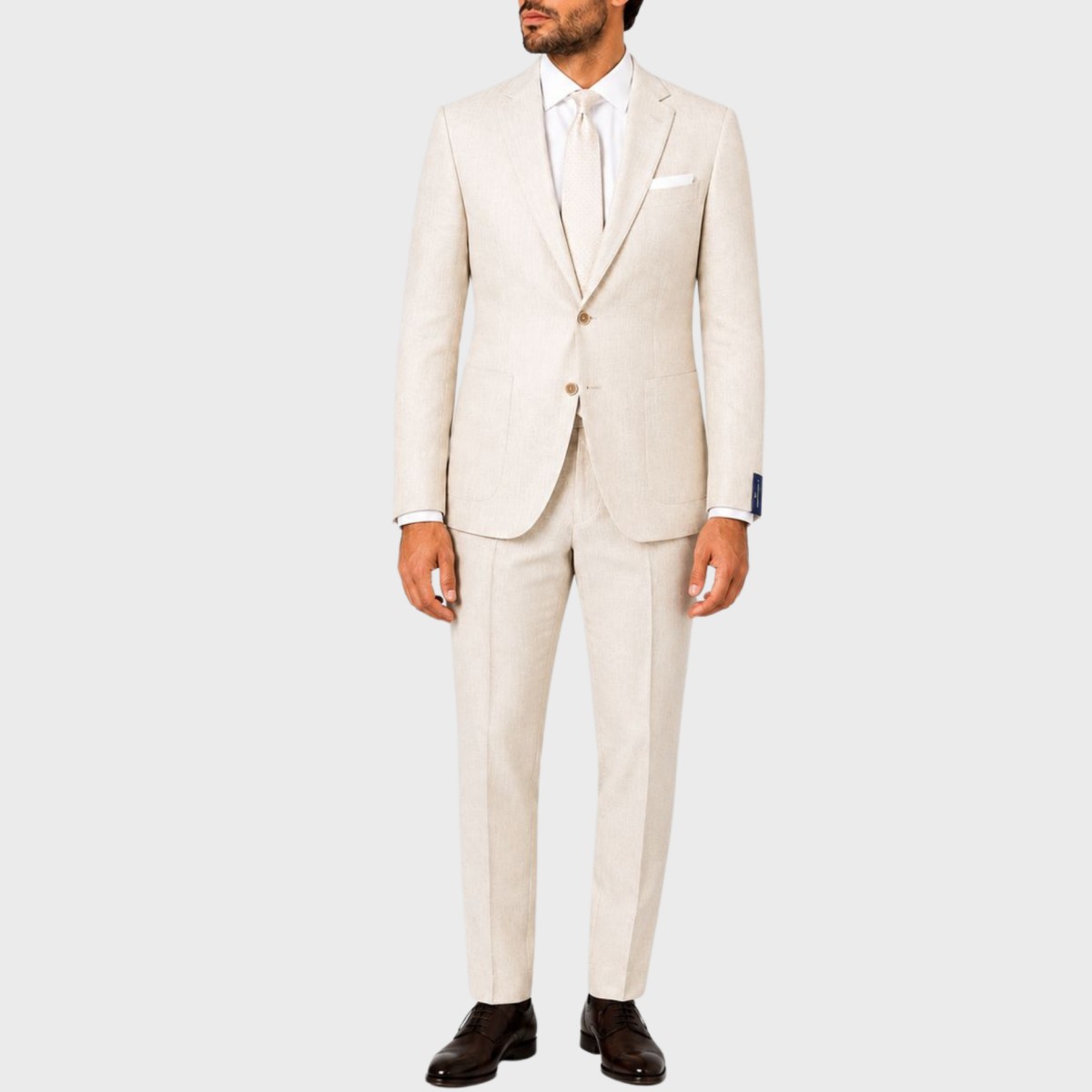 Abito monopetto puro lino - slim fit