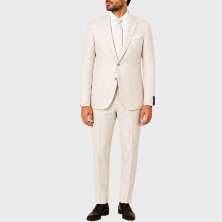 Abito monopetto puro lino - slim fit