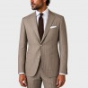 Abito monopetto gessato in puro lino - slim fit