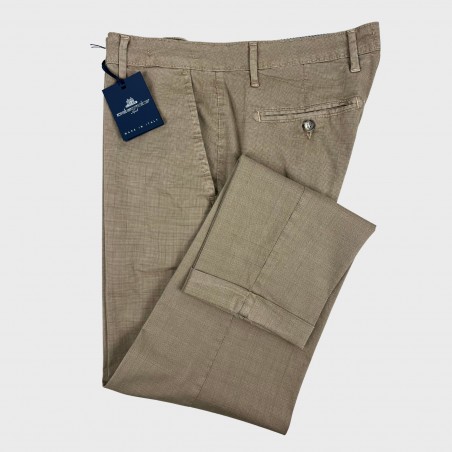 Pantalone microfantasia tasca america - Made in Italy