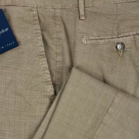 Pantalone microfantasia tasca america - Made in Italy