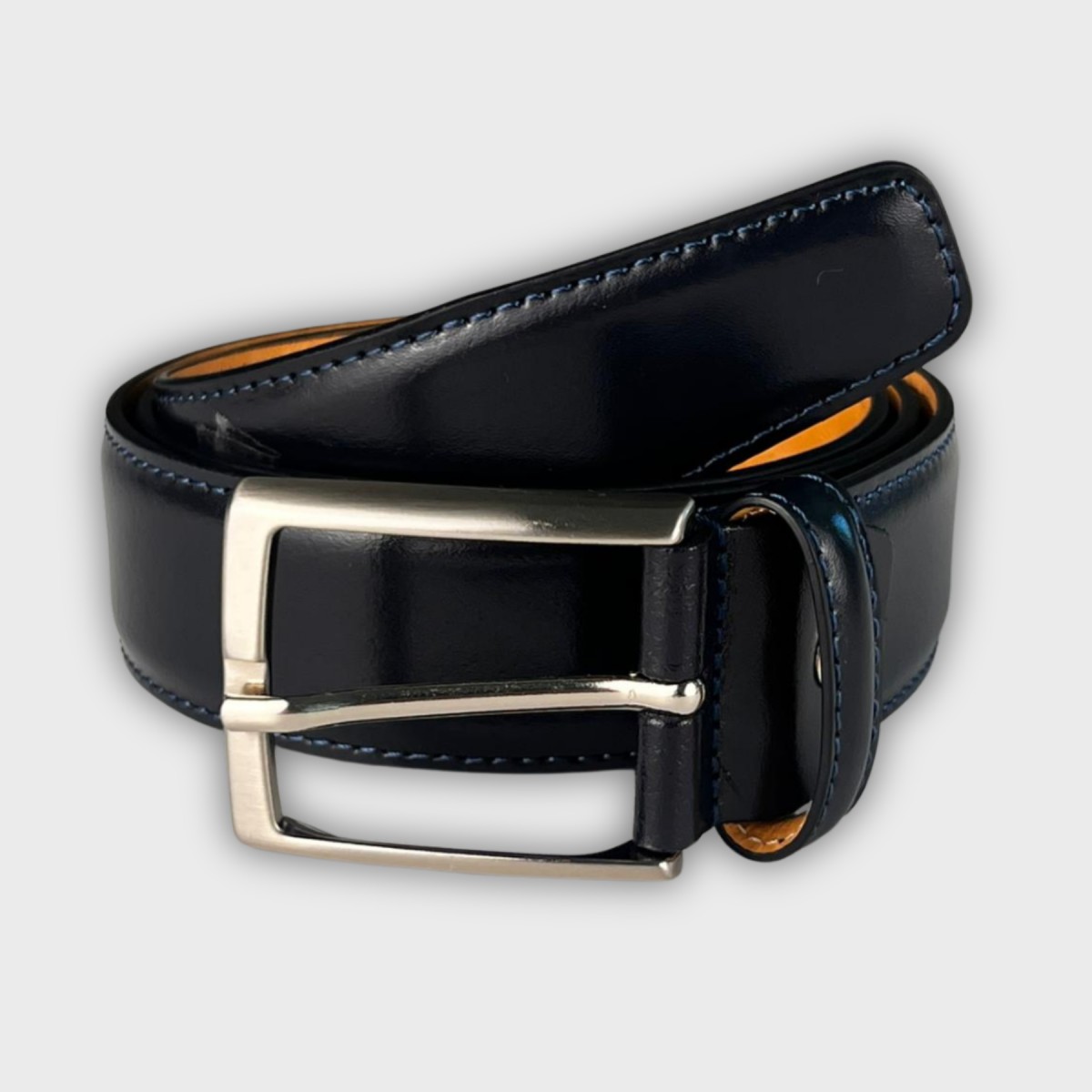 Cintura in vera pelle con fibbia classica - Made in Italy